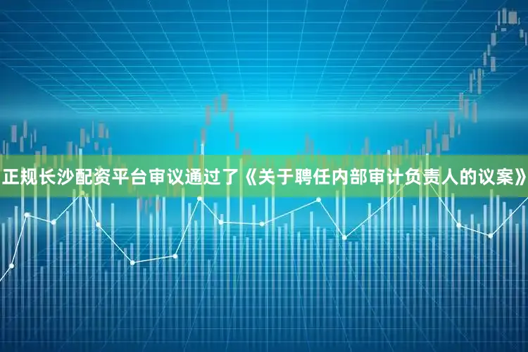 正规长沙配资平台审议通过了《关于聘任内部审计负责人的议案》